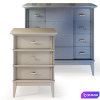 Chest and drawer Manhattan. Dresser, nightstand 3D Model Vray, Corona