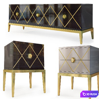 Chest / TV cabinet and bedside table Gatsby. Nightstand, tv stad by Cavio Casa 3D Model Vray, Corona