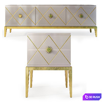 Chest / TV cabinet and bedside table Gatsby. Nightstand, tv stad by Cavio Casa 3D Model Vray, Corona