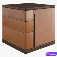 Fidelio Notte Poltrona Frau Bedside cabinet 3D Model Vray