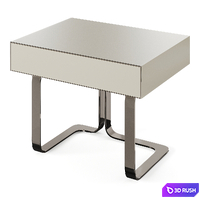 Fendi Infinity Bedside ( Stone Fiddleback Sycamore, Lacquer) 3D Model Vray, Corona