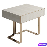 Fendi Infinity Bedside ( Stone Fiddleback Sycamore, Lacquer) 3D Model Vray, Corona