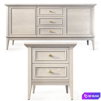 Chest of drawers and bedside tables Taylor. Sideboard, nightstand by Metner 3D Model Vray, Corona