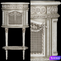 Versailles nightstand 3D Model Vray