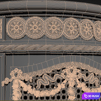 Versailles nightstand 3D Model Vray