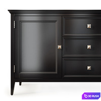 Chest of drawers and bedside tables Brooklyn. Sideboard, nightstand by MebelMoscow 3D Model Vray, Corona