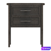 Dantone Home Contempo Bedside table with 2 drawers 3D Model Vray
