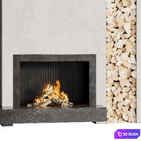 Fireplace 29 3D Model Vray, Corona