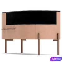 Baxter Plisse small tables 3D Model Vray, Corona