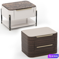 Bamboo bedside tables 3D Model Corona