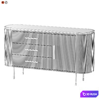 Sideboard Valbruna 3D Model Vray, Corona