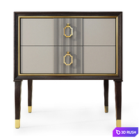 Chest of drawers and bedside table Caffe 'Bianco. Nightstand, sideboard by Stella del mobile 3D Model Vray, Corona