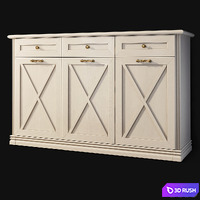 Chest of drawers and bedside tables Country. Angstrem. Sideboard, nightstand. 3D Model Vray, Corona