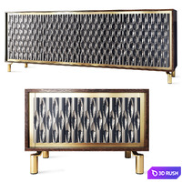 Chest of drawers and bedside table GOLD. Nightstand, sideboard by Nills 3D Model Vray, Corona