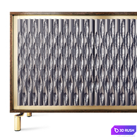 Chest of drawers and bedside table GOLD. Nightstand, sideboard by Nills 3D Model Vray, Corona