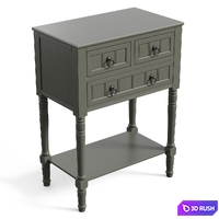 Foshee Console Table 3D Model Vray, Corona
