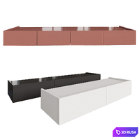 Lansot Edge WML Hanging Cabinet with Drawers 3D Model Corona