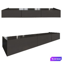 Lansot Edge WML Hanging Cabinet with Drawers 3D Model Corona