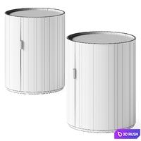 Living Divani Moon Bedside Table 3D Model Vray, Corona