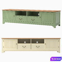 Olivia TV console elongated 3D Model Corona