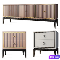 Chest of drawers and bedside table Prato. Sideboard, nightstand by ArtMax 3D Model Vray, Corona