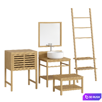 Haumea La redoute Bathroom furniture set # 01 3D Model Vray, Corona