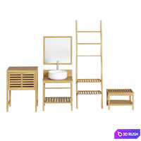 Haumea La redoute Bathroom furniture set # 01 3D Model Vray, Corona