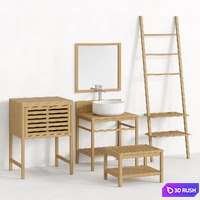 Haumea La redoute Bathroom furniture set # 01 3D Model Vray, Corona