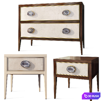Palma chest of drawers Isola bedside table. Dresser, nightstand by John Richard 3D Model Vray, Corona