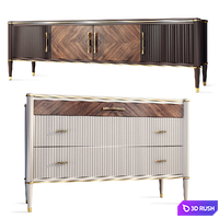 Chest of drawers and TV stand Venice. Dresser, sideboard by Classico Italiano 3D Model Vray, Corona