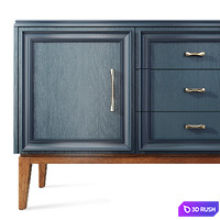 Chest of drawers and bedside table Sacramento Belfan. Nightstand, sideboard 3D Model Vray, Corona
