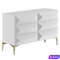 Chest of drawers white laquered - Sierra 3D Model Corona