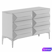 Chest of drawers white laquered - Sierra 3D Model Corona