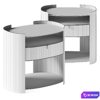 Flou Lotus Bedside Table 3D Model Vray, Corona