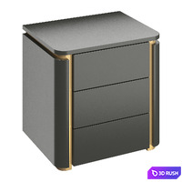 Italian light luxury bedroom bedside table 3D Model Vray