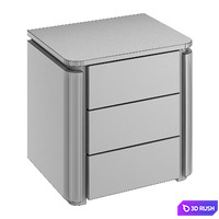 Italian light luxury bedroom bedside table 3D Model Vray