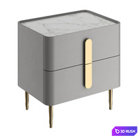 Light luxury bedside table 3D Model Vray