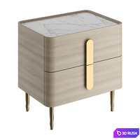 Light luxury bedside table 3D Model Vray