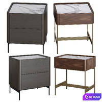 Chest of drawers and bedside table Si-Lounge Iris by Furman 3D Model Vray, Corona