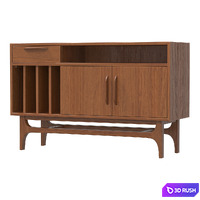 Stand for vinyl records Larsen, 122.5*77*40 cm 3D Model Corona
