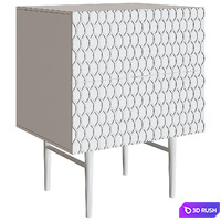 Bedside table CHANCE RIBB by Romatti 3D Model Corona