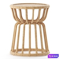 Kids Rattan Nightstand 3D Model Vray, Corona