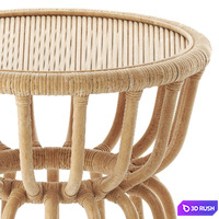 Kids Rattan Nightstand 3D Model Vray, Corona