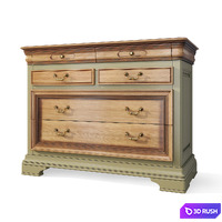 Chest of drawers TV stand Olivia Belfan Seattle 3D Model Vray, Corona