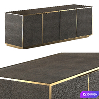 SAUNDERSON SHAGREEN PANEL 4-DOOR SIDEBOARD 3D Model Vray, Corona