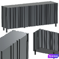 Laurameroni bamboo lounge sideboard Credenza 3D Model Corona
