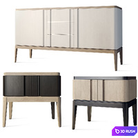 Chest of drawers and bedside table Icons Panormo 3D Model Vray, Corona