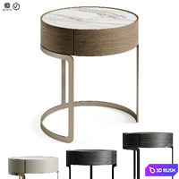Light Luxury Circle Marble Bedside GG42 3D Model Vray, Corona