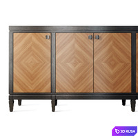 Chest of drawers buffet Foxtrot Siver Dresser sideboard 3D Model Vray, Corona