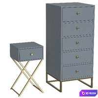 Chest of drawers and bedside tables hudkoff_mebel 3D Model Corona